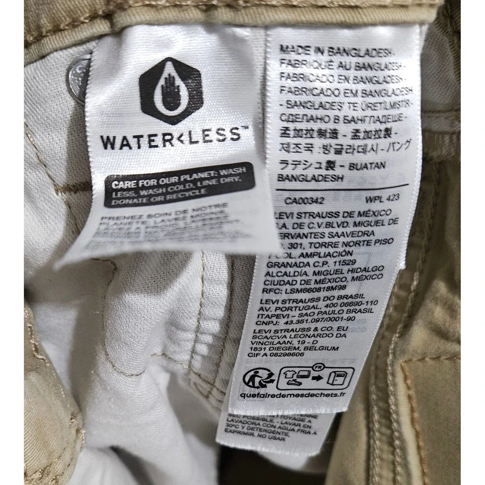 Levis 511 Slim Fit Khaki Tan Jeans Mens 32x36 Actual 32x34 Chino Pants Tapered